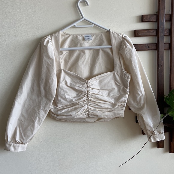 Sunday Best Petal Blouse in Cream - Picture 2 of 4